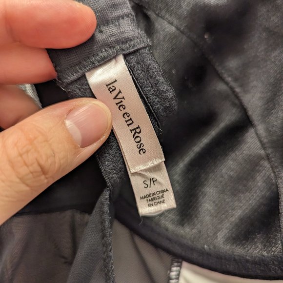 Black & white merrywidow slip (Small) - Picture 5 of 5